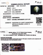 Load image into Gallery viewer, 5.48/CT Natural Chrysoberyl Cat's Eye with Govt. Lab Certificate (8991)