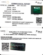 Load image into Gallery viewer, 3.94/CT Natural Panna Stone with Govt. Lab Certificate (12210)