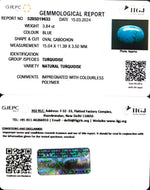 Load image into Gallery viewer, 3.84/CT Natural Govt. Lab Certified Turquoise-1221