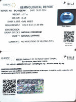 Load image into Gallery viewer, 5.77/CT Natural Blue Sapphire with Govt Lab Certificate-23310