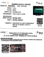 Load image into Gallery viewer, 7.58/CT Natural Panna Stone with Govt. Lab Certificate-3441