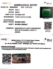6.68/CT Natural Panna Stone with Govt. Lab Certificate-4551