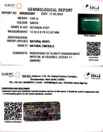 Load image into Gallery viewer, 4.85/CT Natural Panna Stone with Govt. Lab Certificate-3441