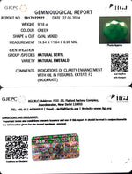 Load image into Gallery viewer, 9.18/CT Natural Panna Stone with Govt. Lab Certificate-3441