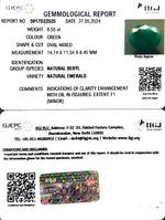 Load image into Gallery viewer, 8.55/CT Natural Panna Stone with Govt. Lab Certificate-2331
