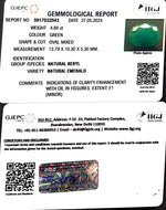 Load image into Gallery viewer, 4.88/CT Natural Panna Stone with Govt. Lab Certificate-2331