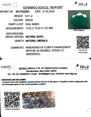 6.61/CT Natural Panna Stone with Govt. Lab Certificate-3441