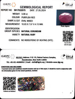 Load image into Gallery viewer, 3.08/CT Natural Mozambique Ruby with Govt. Lab Certificate-12210