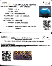 4.84/CT Natural Govt. Lab Certified Turquoise-1221