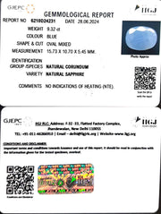 9.32/CT Natural Blue Sapphire with Govt Lab Certificate-4551