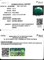 Load image into Gallery viewer, 5.81/CT Natural Panna Stone with Govt. Lab Certificate-1665