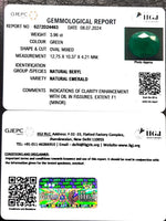Load image into Gallery viewer, 3.96/CT Natural Panna Stone with Govt. Lab Certificate-6771