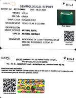 Load image into Gallery viewer, 4.76/CT Natural Panna Stone with Govt. Lab Certificate-3441
