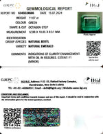 Load image into Gallery viewer, 11.07/CT Natural Panna Stone with Govt. Lab Certificate-34410