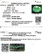 Load image into Gallery viewer, 5.72/CT Natural Panna Stone with Govt. Lab Certificate-8991
