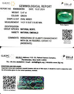 Load image into Gallery viewer, 5.47/CT Natural Panna Stone with Govt. Lab Certificate-12210