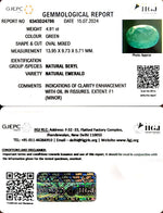 Load image into Gallery viewer, 4.91/CT Natural Panna Stone with Govt. Lab Certificate-23310