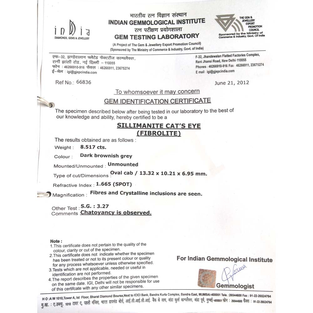 Sillimanite Cat's Eye