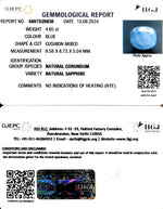 Load image into Gallery viewer, 4.65/CT Natural Blue Sapphire with Govt Lab Certificate-4551