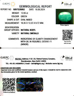 Load image into Gallery viewer, 12.93/CT Natural Panna Stone with Govt. Lab Certificate-1665
