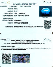 4.01/CT Natural Turquoise With Govt. Lab Certificate-1221