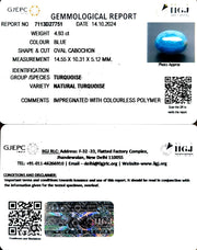 4.93/CT Natural Turquoise With Govt. Lab Certificate-1221