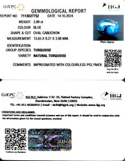 3.99/CT Natural Turquoise With Govt. Lab Certificate-1221