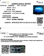 Load image into Gallery viewer, 4.87/CT Natural Turquoise With Govt. Lab Certificate-1221