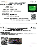 Load image into Gallery viewer, 11.11/CT Natural Panna Stone with Govt. Lab Certificate-8991