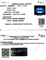 Load image into Gallery viewer, 3.66/CT Natural Blue Sapphire with Govt Lab Certificate-34410