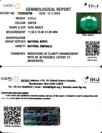 Load image into Gallery viewer, 4.78/CT Natural Panna Stone with Govt. Lab Certificate-6771