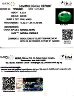 Load image into Gallery viewer, 6.50/CT Natural Panna Stone with Govt. Lab Certificate-6771