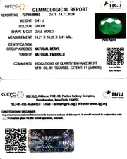 6.41/CT Natural Panna Stone with Govt. Lab Certificate-4551