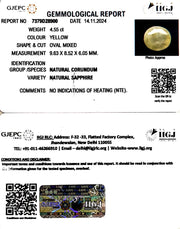 4.55/CT Natural Ceylonese Pukhraj with Govt Lab Certificate-6771