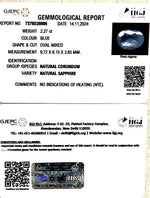 Load image into Gallery viewer, 2.27/CT Natural Blue Sapphire with Govt Lab Certificate-16650