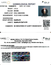 3.76/CT Natural Scapolite Cat's Eye with Govt. Lab Certificate-1221