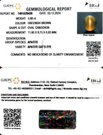 Load image into Gallery viewer, 5.87/CT Natural Apatite Cat's Eye with Govt. Lab certificate-1221