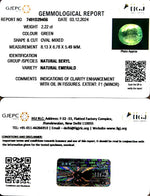 Load image into Gallery viewer, 2.22/CT Natural Panna Stone with Govt. Lab Certificate-8991