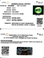 2.22/CT Natural Panna Stone with Govt. Lab Certificate-8991