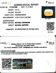 5.47/CT Natural Ceylonese Pukhraj with Govt Lab Certificate-6771