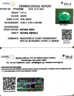 Load image into Gallery viewer, 7.61/CT Natural Panna Stone with Govt. Lab Certificate-8991
