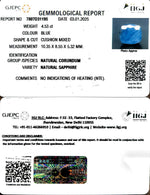 Load image into Gallery viewer, 4.53/CT Natural Blue Sapphire with Govt Lab Certificate-4551