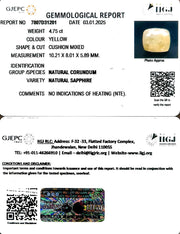 4.75/CT Natural Ceylonese Pukhraj with Govt Lab Certificate-8991