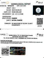 0.80/Cents Natural Diamond with Govt. Lab Certificate-120000