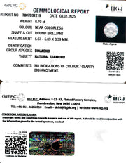 0.70/Cents Natural Diamond with Govt. Lab Certificate-140000