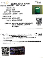 Load image into Gallery viewer, 3.11/CT Natural Panna Stone with Govt. Lab Certificate-16650