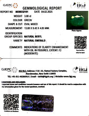 4.83/CT Natural Panna Stone with Govt. Lab Certificate (34410)