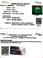 Load image into Gallery viewer, 3.98/CT Natural Panna Stone with Govt. Lab Certificate (45510)