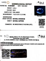 Load image into Gallery viewer, 5.43/CT Natural Blue Sapphire With Govt Lab Certificate