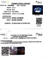 Load image into Gallery viewer, 4.81/CT Natural Blue Sapphire With Govt Lab Certificate
